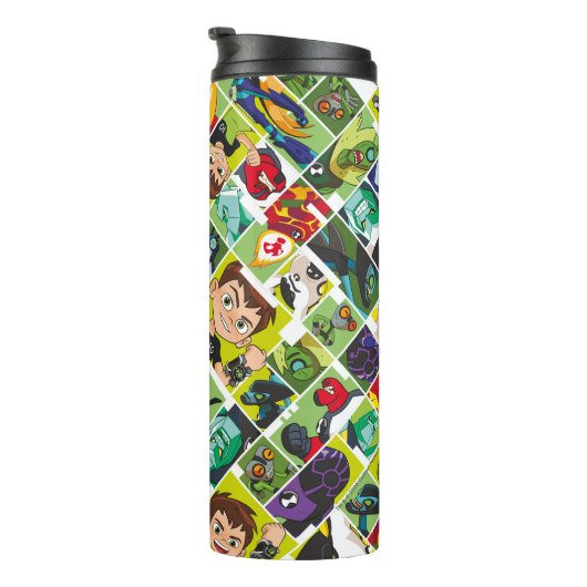 Ben 10 Alien Tile Pattern Thermosbecher (Nach rechts gedreht)