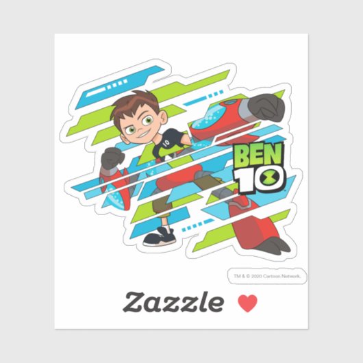 Ben 10 DNA-Transformation überlaufen Aufkleber (Blatt)