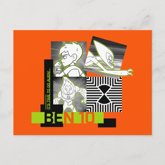 Ben 10 - Es ist Zeit, Alien zu gehen Einladungspostkarte (Vorderseite)