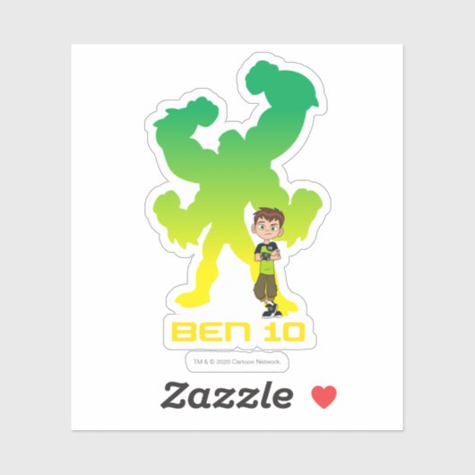 Ben 10 & Four Arms Shadow Aufkleber (Blatt)