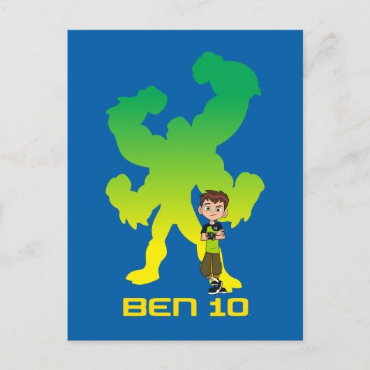 Ben 10 & Four Arms Shadow Einladungspostkarte (Vorderseite)