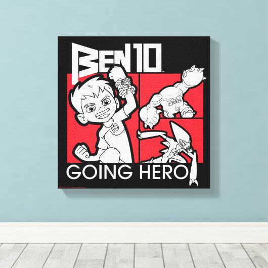 Ben 10 Going Hero Leinwanddruck (Insitu (Holzboden))