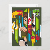 Ben 10 Heatblast DNA Transformation Einladungspostkarte (Vorne/Hinten)