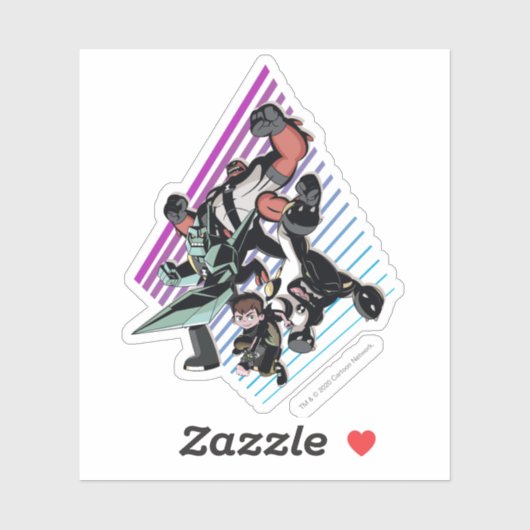 Ben 10 Retro Alien Group Graphic Aufkleber (Blatt)