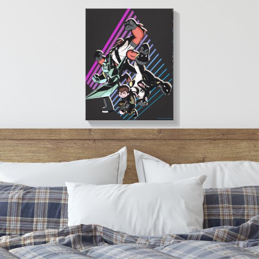 Ben 10 Retro Alien Group Graphic Leinwanddruck (Insitu (Schlafzimmer))