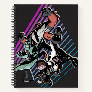 Ben 10 Retro Alien Group Graphic Notizblock