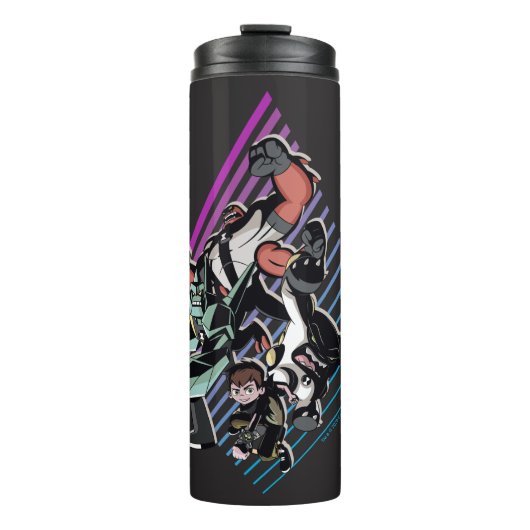 Ben 10 Retro Alien Group Graphic Thermosbecher (Vorderseite)