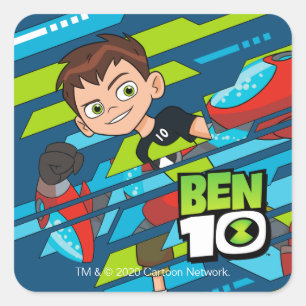 Ben 10 Überlauf-DNA-Transformation Quadratischer Aufkleber