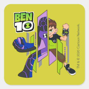 Ben 10 Upgrade-DNA-Transformation Quadratischer Aufkleber