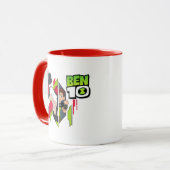Ben 10 Vier Waffen DNA-Transformation Tasse (Vorderseite Links)