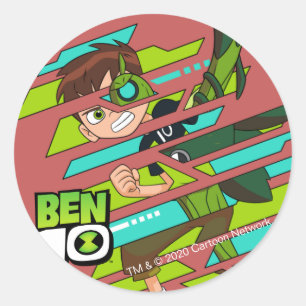 Ben 10 Wildvine DNA Transformation Runder Aufkleber