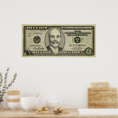 Ben Bernanke Billion Bank Note Print Poster (Küche)