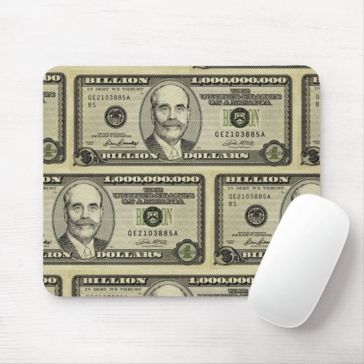Ben Bernanke Milliarde Dollarschein Mousepad (Mit Mouse)