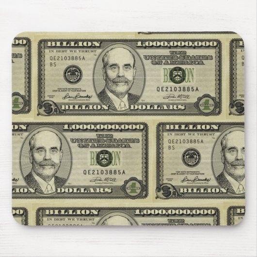 Ben Bernanke Milliarde Dollarschein Mousepad (Vorne)