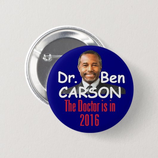 Ben CARSON 2016 Button (Vorne & Hinten)