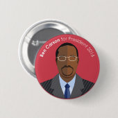 Ben Carson 2016 für Präsidentengewohnheitsknopf Button (Vorne & Hinten)