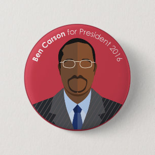 Ben Carson 2016 für Präsidentengewohnheitsknopf Button