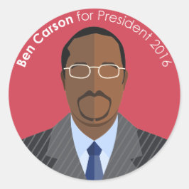 Ben Carson 2016 für Präsidialaufkleber Runder Aufkleber