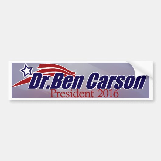 Ben Carson für Präsidenten Autoaufkleber (Vorne)