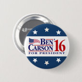 Ben Carson für Präsidenten Button (Vorne & Hinten)