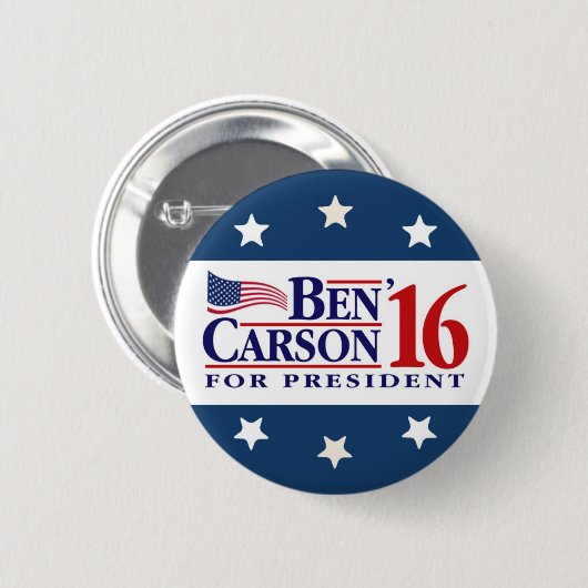 Ben Carson für Präsidenten Button (Vorne & Hinten)