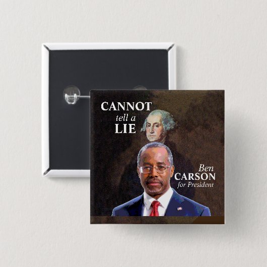 Ben Carson für Präsidenten Button (Vorne & Hinten)