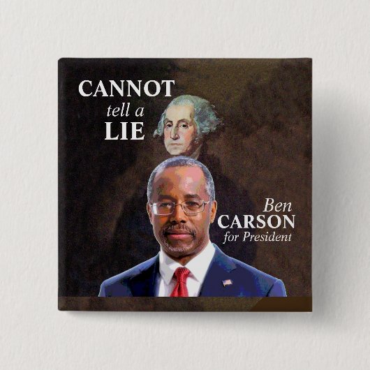 Ben Carson für Präsidenten Button (Vorderseite)