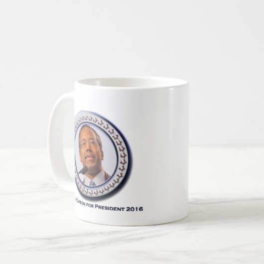 Ben Carson für Präsidenten Coffee Mug Kaffeetasse (Vorderseite Links)