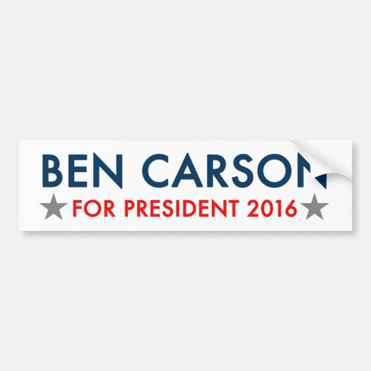 Ben Carson für PräsidentenAutoaufkleber 2016 Autoaufkleber (Vorne)