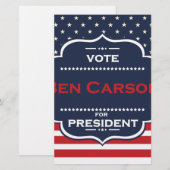 ben carson President Briefpapier (Vorne/Hinten)