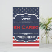 ben carson President Briefpapier (Stehend Vorderseite)