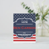 ben carson President Postkarte (Stehend Vorderseite)