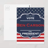 ben carson President Postkarte (Vorne/Hinten)