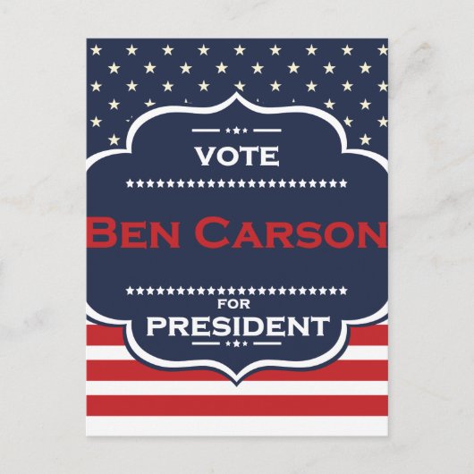 ben carson President Postkarte (Vorderseite)