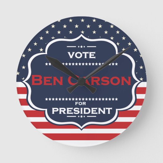 ben carson President Runde Wanduhr (Vorderseite)