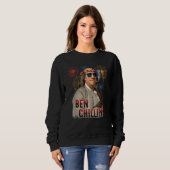 Ben Chillin' Stoner Ben Franklin am 4. Juli Feuerw Sweatshirt (Vorne ganz)