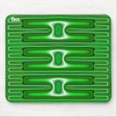 BEN ~ CHRISTMAS ~ Black Green White Mousepad (Vorne)