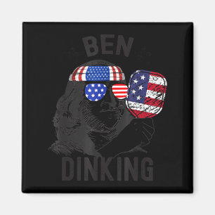 Ben dinking Pickleball Vintage-Flagge lustige Pick Magnet