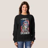 Ben Drankin 4. Juli Amerikanische Flagge Benjamin  Sweatshirt (Vorne ganz)