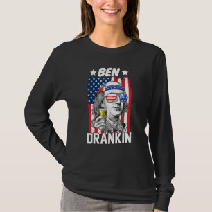 Ben Drankin 4. Juli Amerikanische Flagge Benjamin  T-Shirt