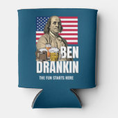 BEN DRANKIN 4. Juli Benjamin Franklin Dosenkühler (Vorderseite)