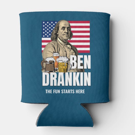 BEN DRANKIN 4. Juli Benjamin Franklin Dosenkühler (Rückseite)