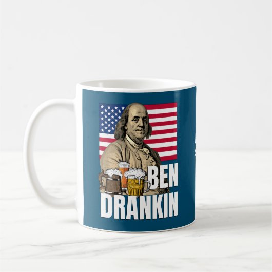 BEN DRANKIN 4. Juli Benjamin Franklin Kaffeetasse (Links)