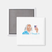Ben Drankin 4. Juli Benjamin Franklin Männer Fraue Magnet (Vorderseite/Rückseite)