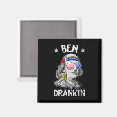 Ben Drankin 4. Juli Benjamin Franklin Men Amer Magnet (Vorderseite/Rückseite)