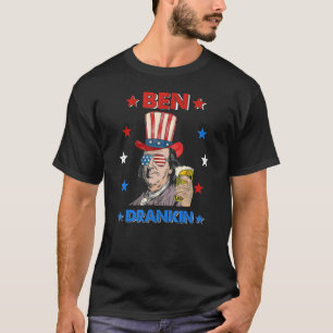 Ben Drankin 4. Juli Benjamin Franklin Men Amer T-Shirt