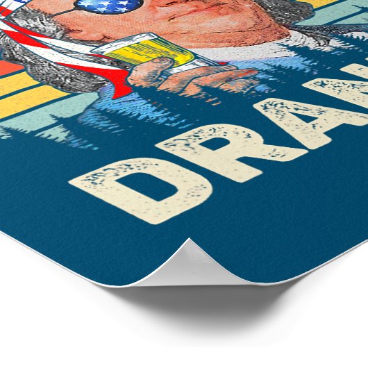 Ben Drankin 4. Juli Benjamin Franklin Men Poster (Ecke)