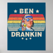 Ben Drankin 4. Juli Benjamin Franklin Men Poster (Vorne)