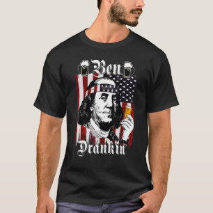 Ben Drankin 4. Juli Benjamin Franklin Usa Fla T-Shirt