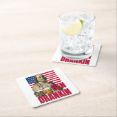 BEN DRANKIN 4. Juli Rechteckiger Pappuntersetzer (Vor Ort)